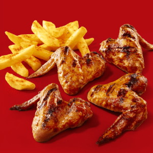 4 Flam’n Wings & Chips
