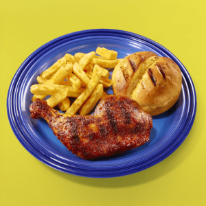 1/4 Chicken, Chips & Garlic Roll