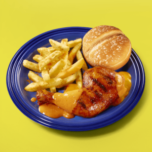 1/4 Chicken, Chips & Roll