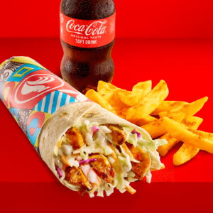 Slaw Wrap, Chips & 300ml Buddy Chicken Strips & Coleslaw With Chips And a 300ml Buddy
