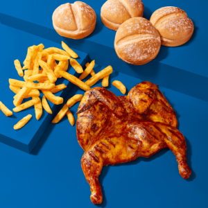 Viva Meal Full Chicken, Large Chips & 4 Rolls