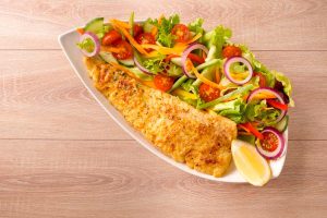 Grilled Medium Hake & a Garden Salad