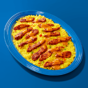Chicken Strips Paella 15 Sprinkle Chicken Strips, Basting Sauce & Jumbo Rice